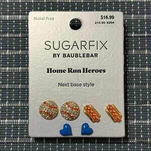 NEW | SUGARFIX by BAUBLEBAR | Home Run Heroes Baseball Ball Game Theme Earrings